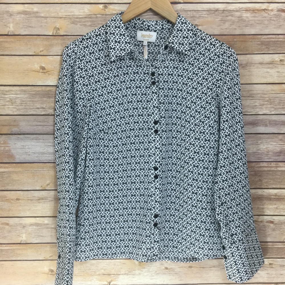 Laundry By Shelli Segal Button Down Blouse 6